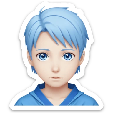 Gojo anime character ( only eyes ) blue eyes anime vibe sticker