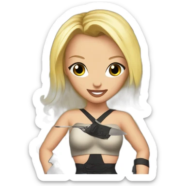 Britney spears with knives sticker