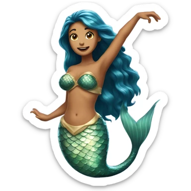 Big back mermaid sticker