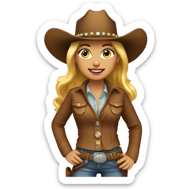 Cowgirl sticker
