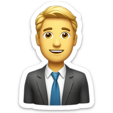 a professional real estate agent who cares deeply that his deals are falling through. sticker