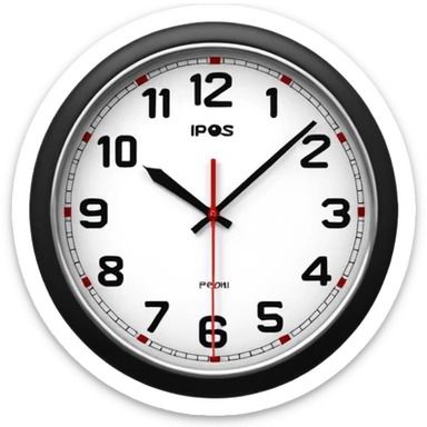 red wall clock sticker