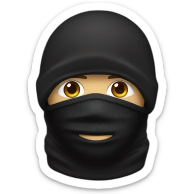 a man wearing a balaclava sticker