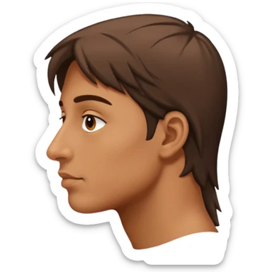  aquiline nose, side view sticker