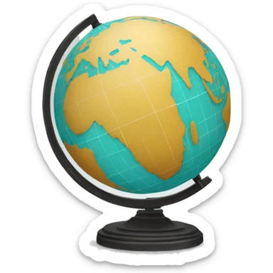 globe with meridians, website, web sticker
