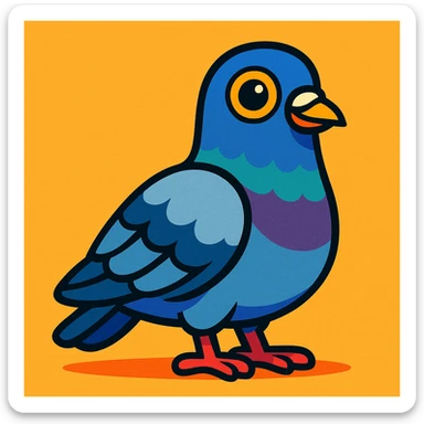 stylized pigeon sticker
