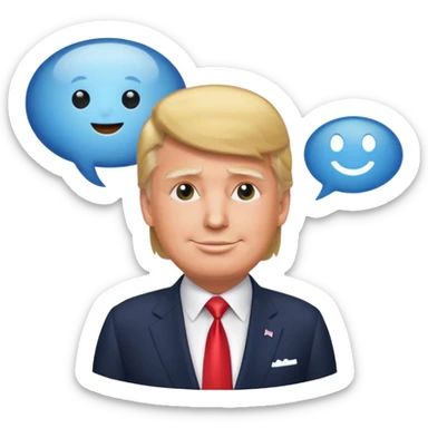 Trump  qui dit TG dans une bulle  sticker