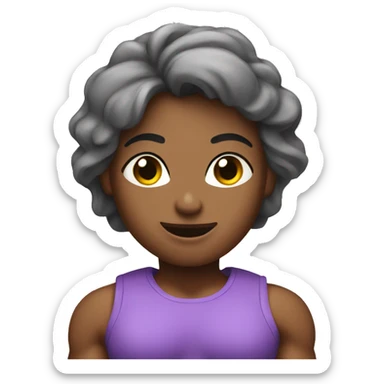 Body builder woman sticker