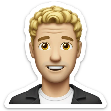 White guy with whiplash  sticker