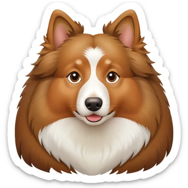 Fat shetland sheepdog sticker