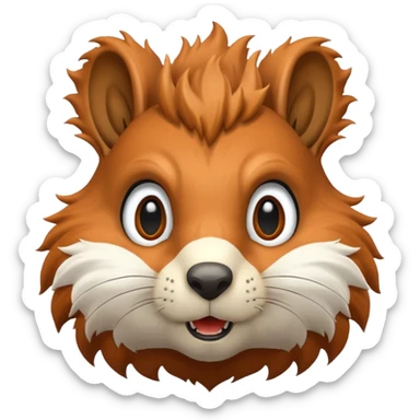 Exploding squirrel head sticker