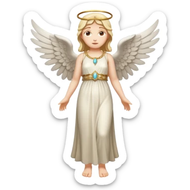 fullbody ancient woman with angel wings sticker