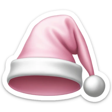 light pink santa hat with bell on the end  sticker