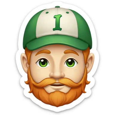 a leprechaun wearing a little baseball cap that says ‘I Got This POS On Bourbon Street’.  sticker