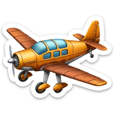 small size plane old town sticker