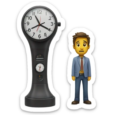 Tornado alarm clock tall man sticker