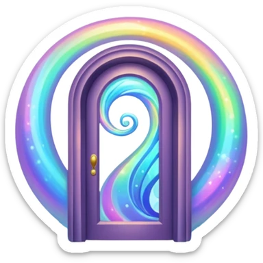 magical door portal sticker