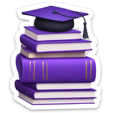 Purple stack of books sticker