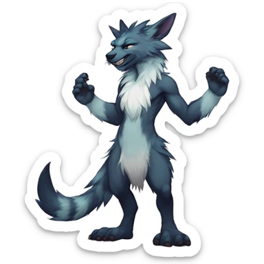  anthro vernid full body furry by LiLaiRa sticker
