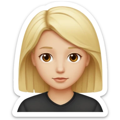 Cheese with blonde hair  sticker