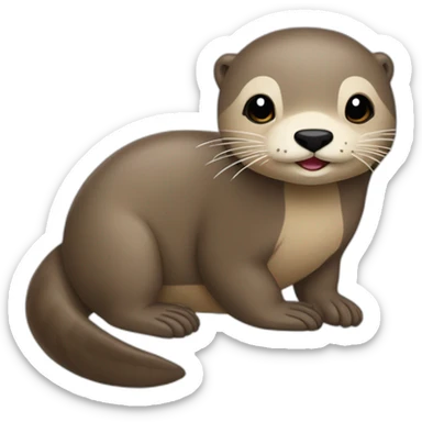 loutre qui joue au foot sticker