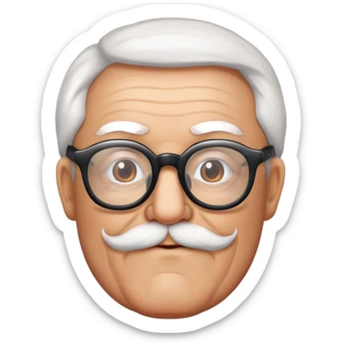 Père Noël à lunette sticker