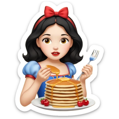 SnowWhite seal eating pancakes sticker
