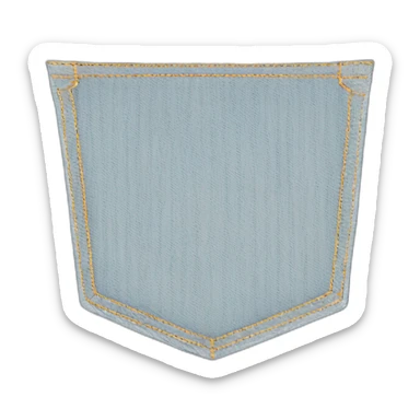 jeans with white thread sticker
