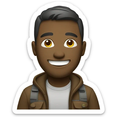 smiling male in outdoor setting sticker