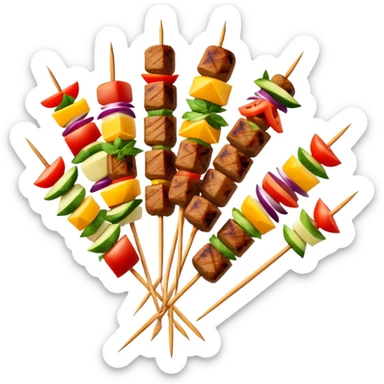 Tasty kebabs aesthetic  sticker