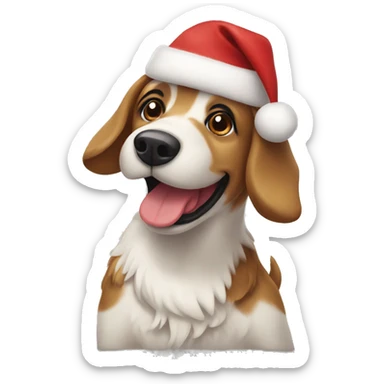 Christmas dog sticker