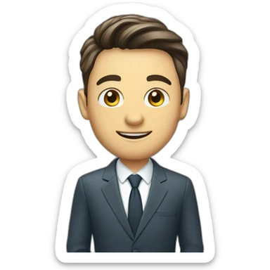 Un agent immobilier devant un panneau vendu sticker