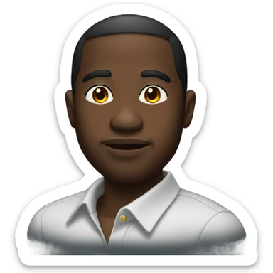 big back black man sticker