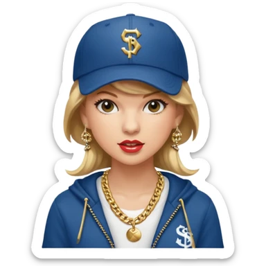 Taylor swift as a rapper sticker