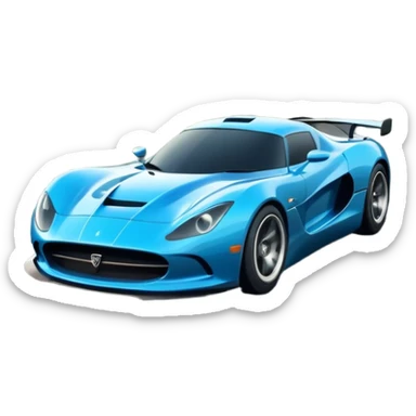 An icon showing a sleek car speeding down a winding road, inspired by Need for Speed. The design features dynamic motion lines, with a stunning, scenic background of mountains and forests. The car races past, creating a sense of thrill and speed. Transparent background. sticker