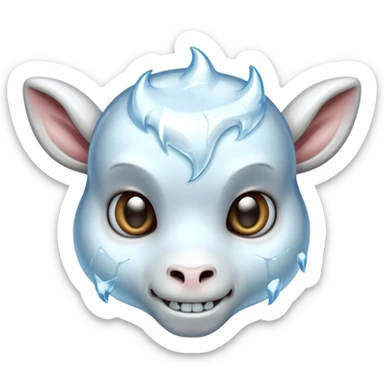 The ice skull The ice skull of a baby goat sticker