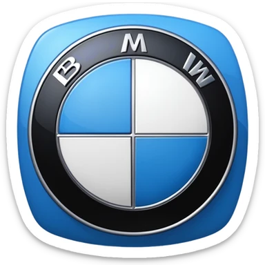 A BMW LOGO with correct colours in it diagonal blue sticker