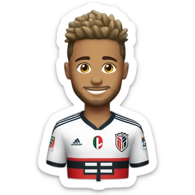 neymar com a camisa do sao paulo sticker