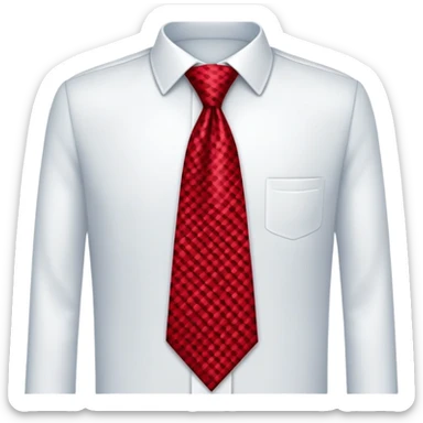 red necktie, professional attire accessory sticker