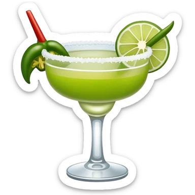 Spicy margarita with jalapeños  sticker