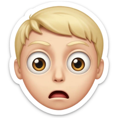 a face with expression saying that they were shock and agree sticker