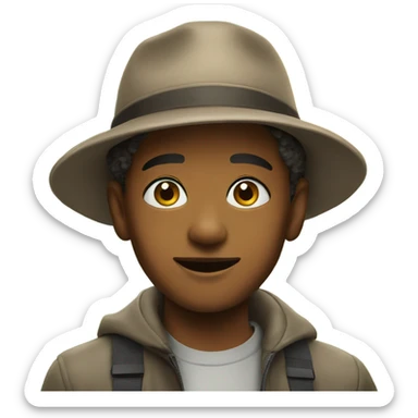 boy in hat outdoors portrait sticker