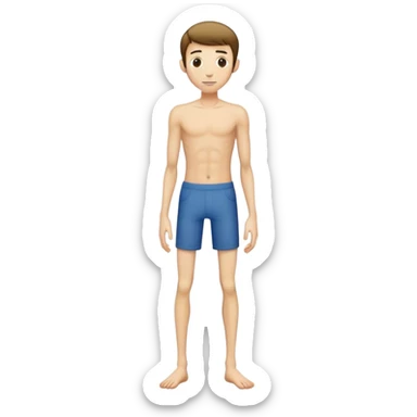 full body very skinny male figure standing sticker