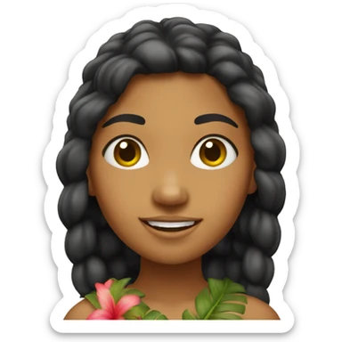 Hawaiian girl sticker