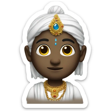 Little Krishna body sticker