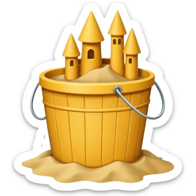 sand castle, Bucket-shaped castle sticker