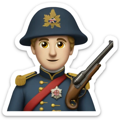 british soldier with gun 19 century sticker