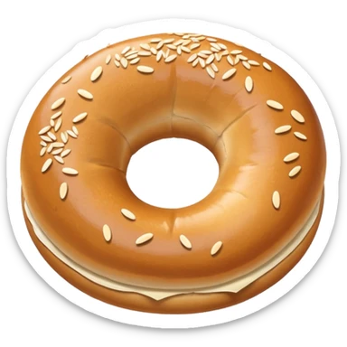 plain bagel sticker