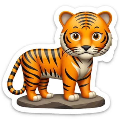 Tigre adulto en la cima sticker