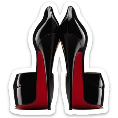 heel black patent christian louboutin dafolie sticker